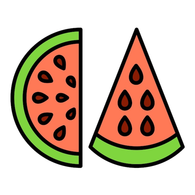 Watermelon Flat Illustration