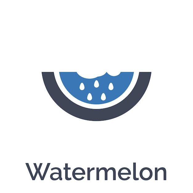 Vector watermelon fruit icon