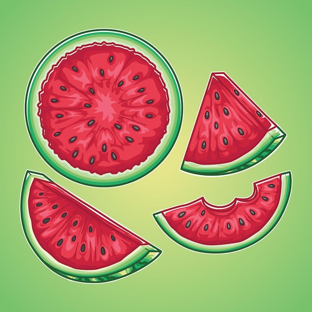 watermelon fruit illustration