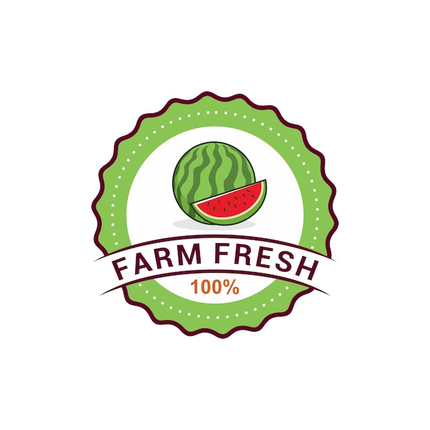 Watermelon Fruit Logo Vector Template