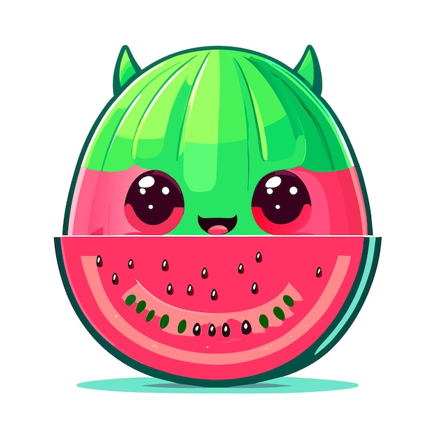 Watermelon fruit vector illustration cartoon