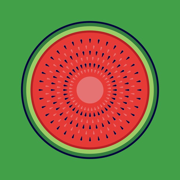 Vector watermelon fruit vector illustration