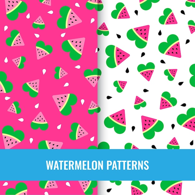 Watermelon fruits digital patterns