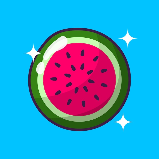Vector watermelon helft