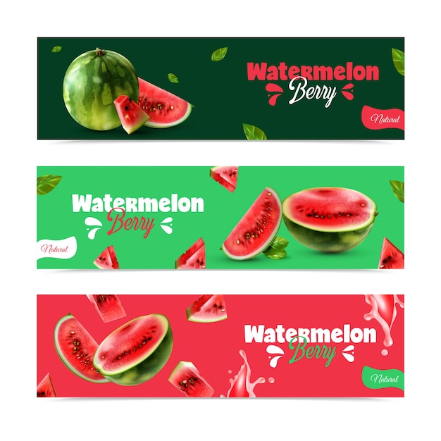 Watermelon horizontal banners