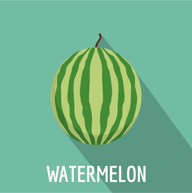 Watermelon icon Flat illustration of watermelon vector icon for web