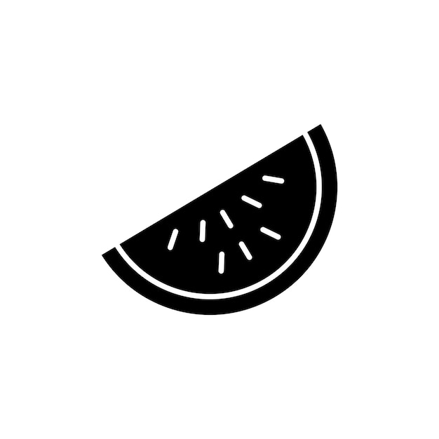 Watermelon icon set water melon slice vector symbol fresh healthy watermelon fruit sign in black filled and outlined style