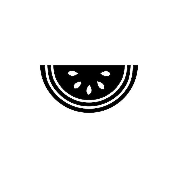 Watermelon icon set water melon slice vector symbol fresh healthy watermelon fruit sign in black filled and outlined style