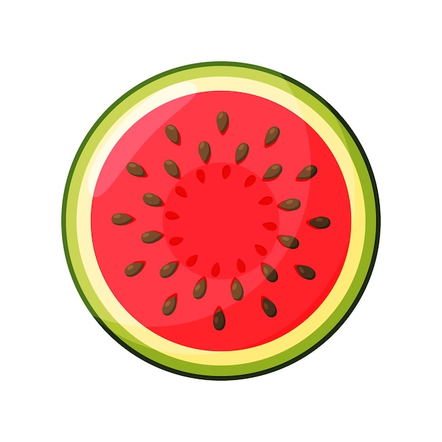 Watermelon Icon in trendy flat style isolated on white background.