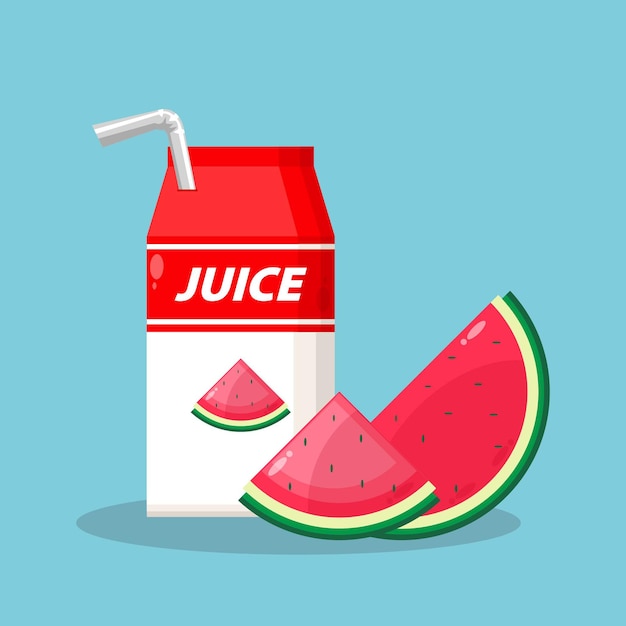 Watermelon juice cute icon logo