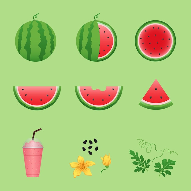 Watermelon and juicy fruit concept of summer food