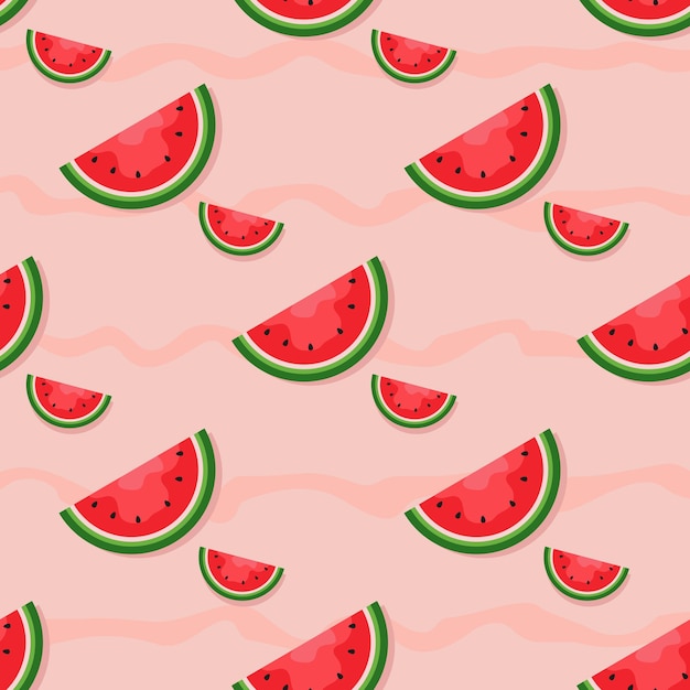 Watermelon and juicy fruit concept of summer foodWatermelon background and seamless pattern