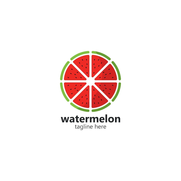 Watermelon logo vector icon concept