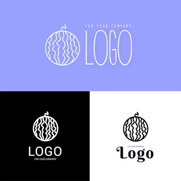 Vector watermelon logotype berrylogo watermelon icon web design or company isolated vector illustration eps