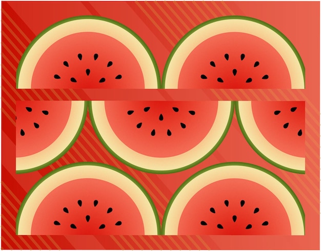 Vector watermelon pattern