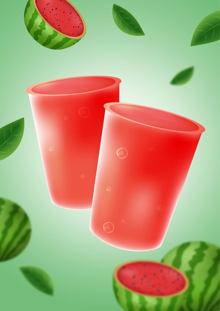 Vector watermelon poster design illustration