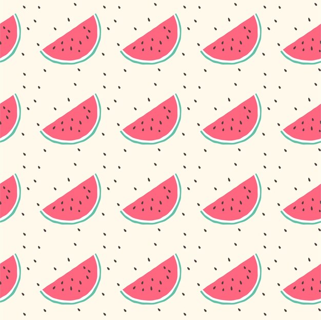 Watermelon seamless pattern background design, Cute seamless watermelon pattern, Summer background