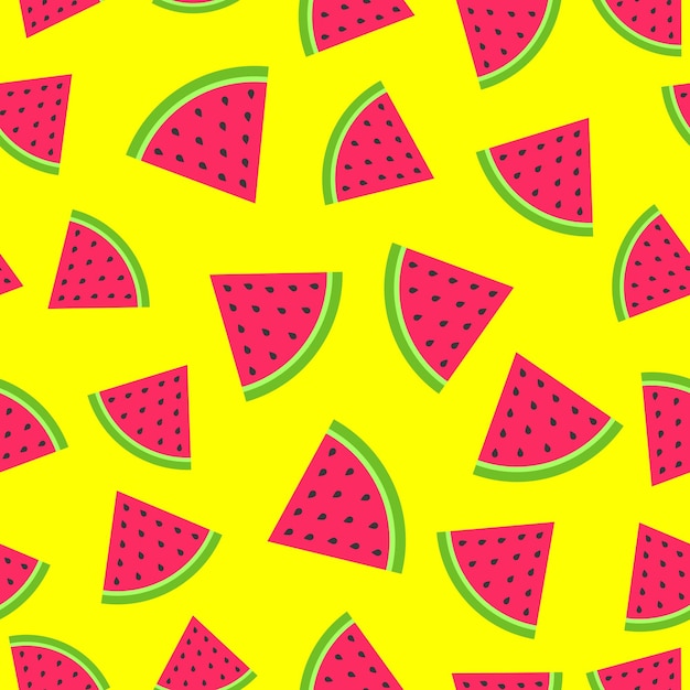 Watermelon seamless pattern for summer time Vector Illustration