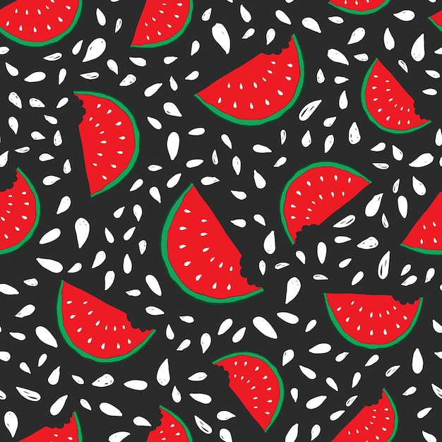 Watermelon Seamless Pattern Vector Illustratie