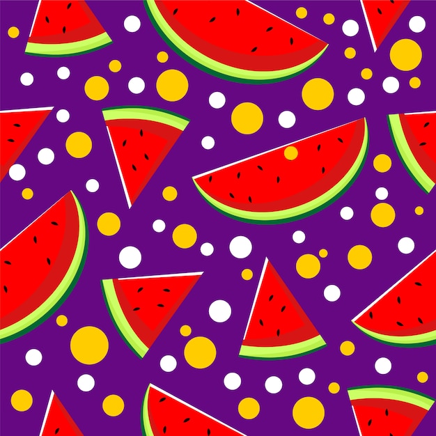 Vector watermelon seamless pattern