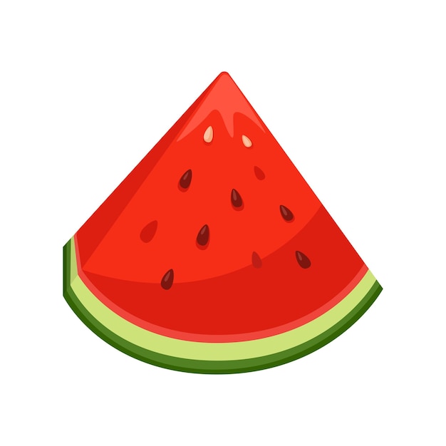 Watermelon slice fruit symbol illustrazione di cartoni animati vettore