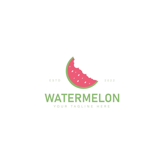 Watermelon slice logo design illustration icon