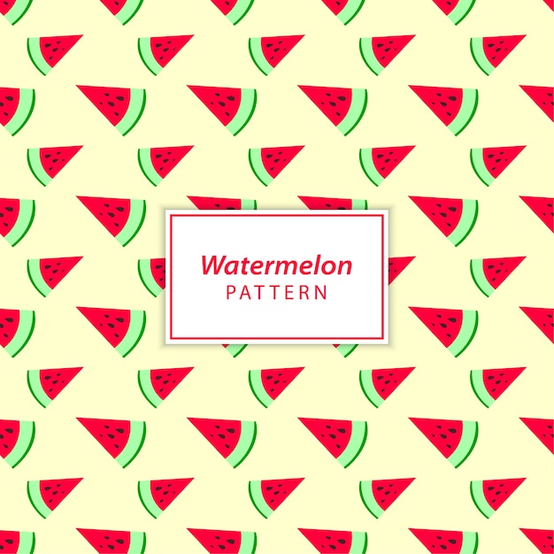 Vector watermelon slice seamless pattern