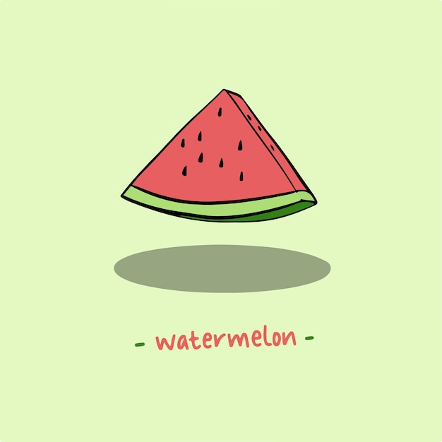 Watermelon slice symbol fruit vector illustration