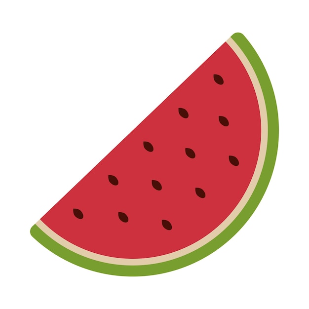 Watermelon slice Vector flat illustration