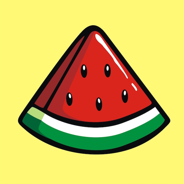 Vector watermelon slice vector