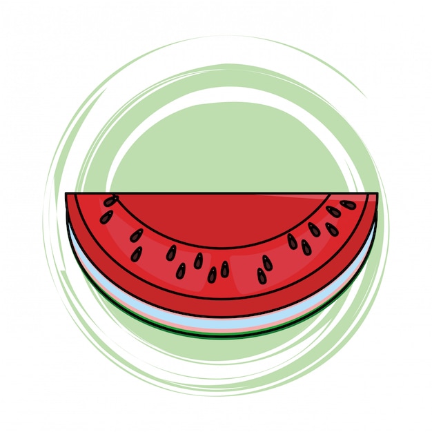 Vector watermelon slide icon