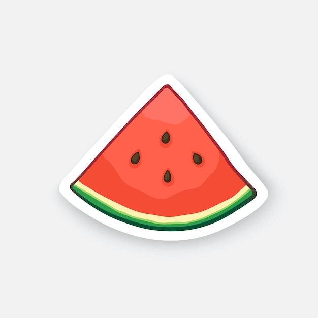 Watermelon small slice Organic food Healthy vegetarian food Vector illustration