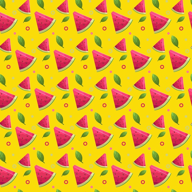 Vector watermelon summer seamless pattern