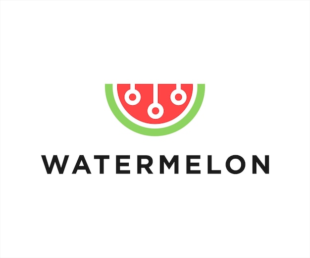 watermelon tech logo or fruit icon