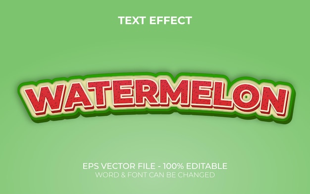 Watermelon text effect style editable text effect fruit theme