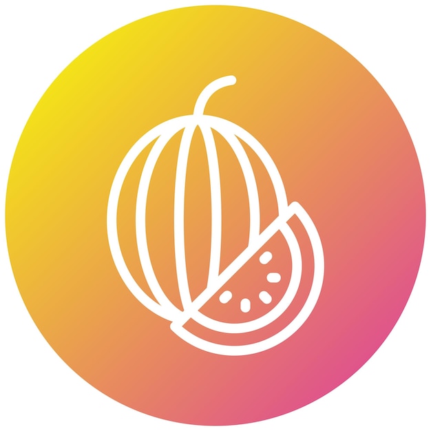 Watermelon Vector Icon Design Illustration
