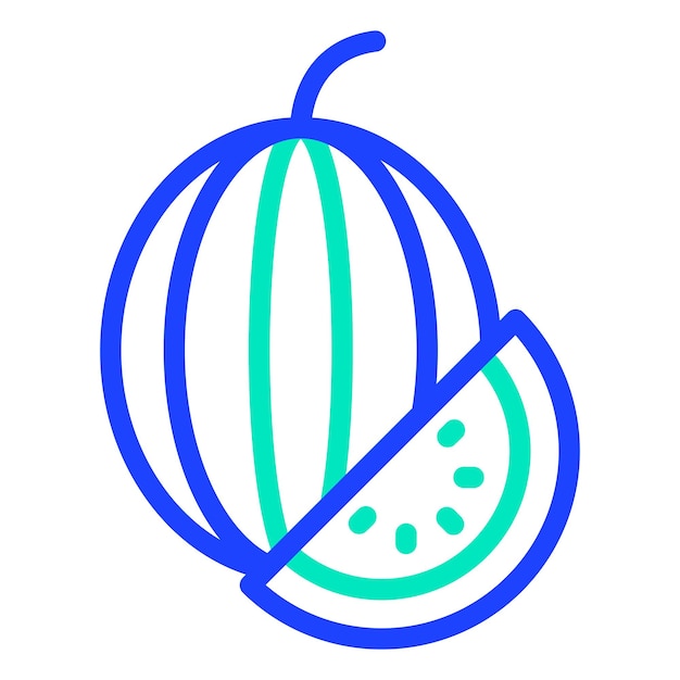 Watermelon Vector Icon Design Illustration