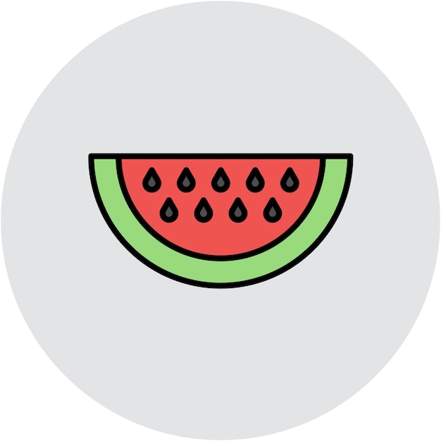 Vector watermelon vector illustration style