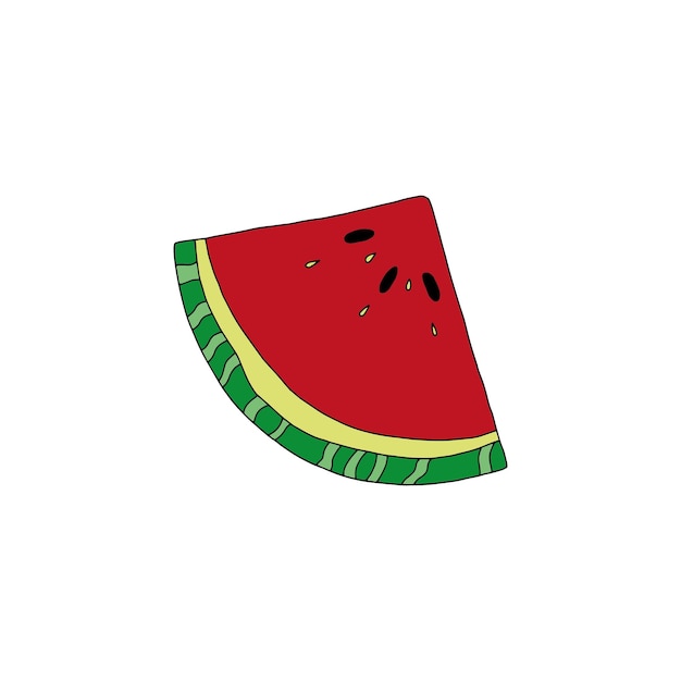 Watermelon vector illustration on white background