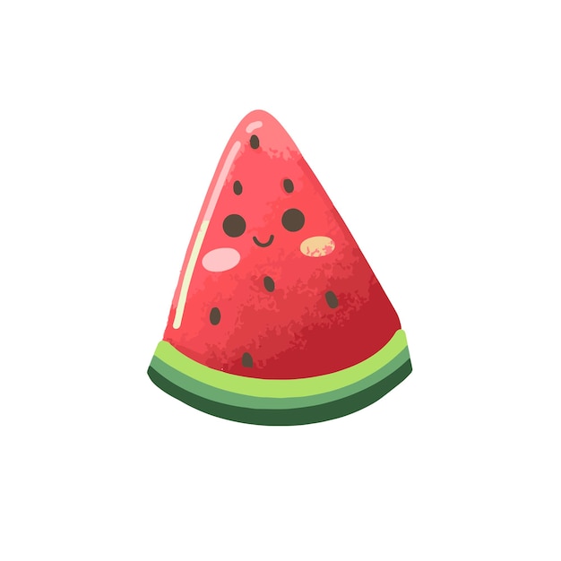 Vector a watermelon with a smiley face