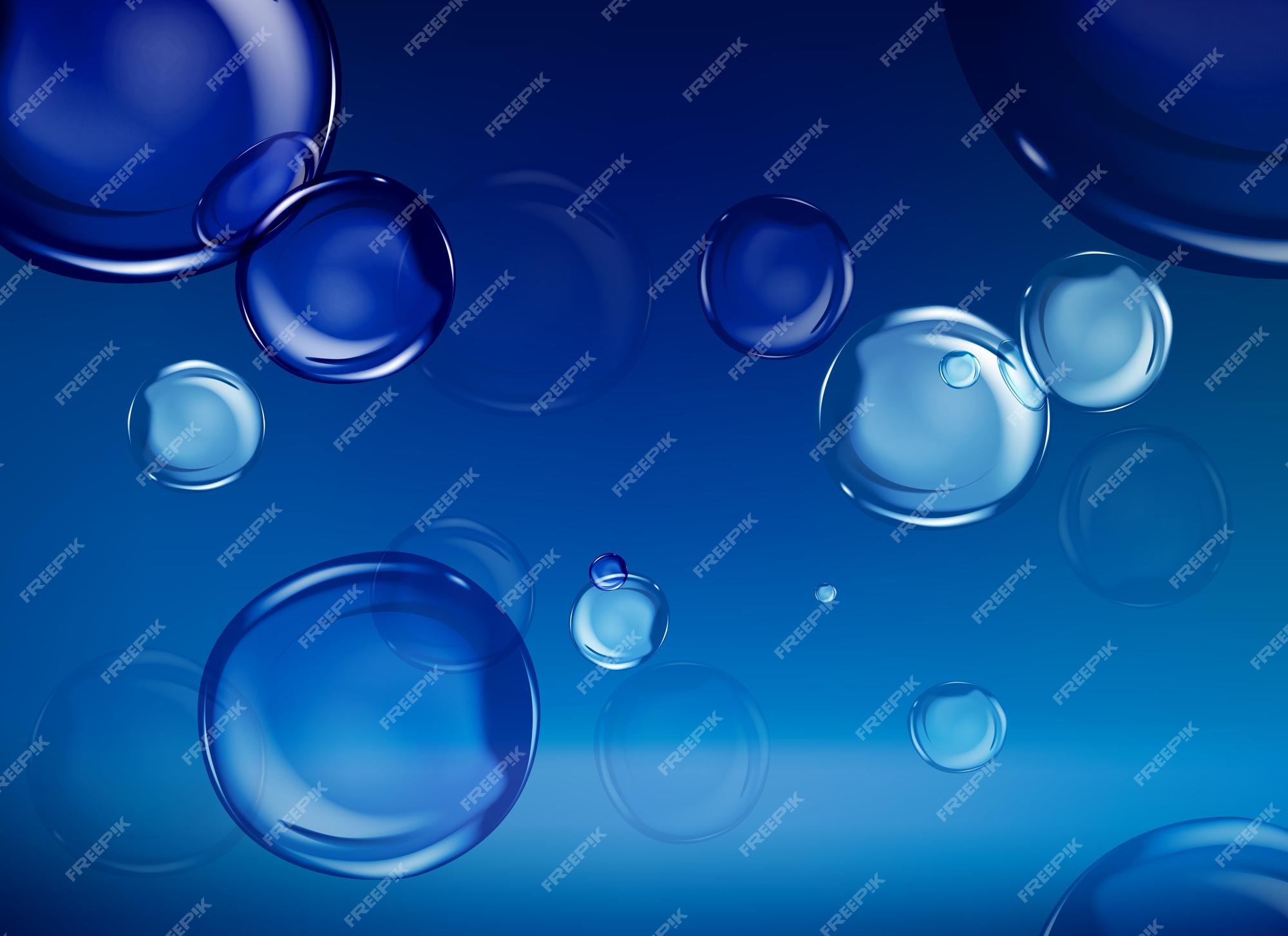 Premium Vector | Wateroil bubbles background blue abstract template