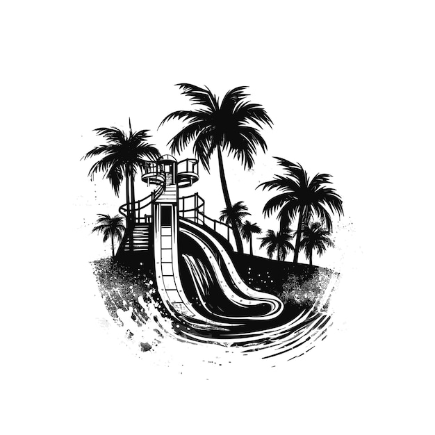 Waterpark illustratie ontwerp Vector