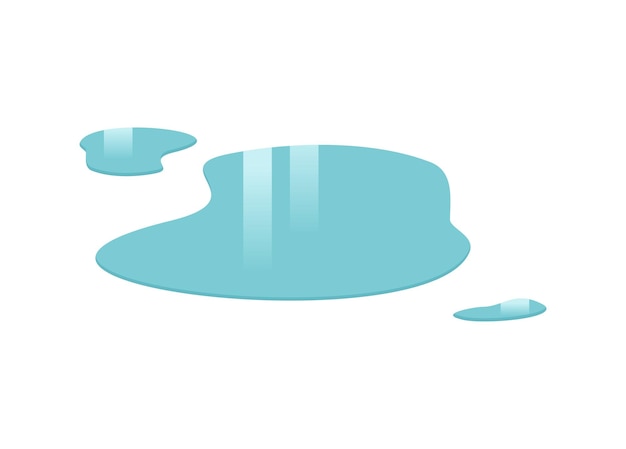 Waterpoel Eenvoudige platte illustratie