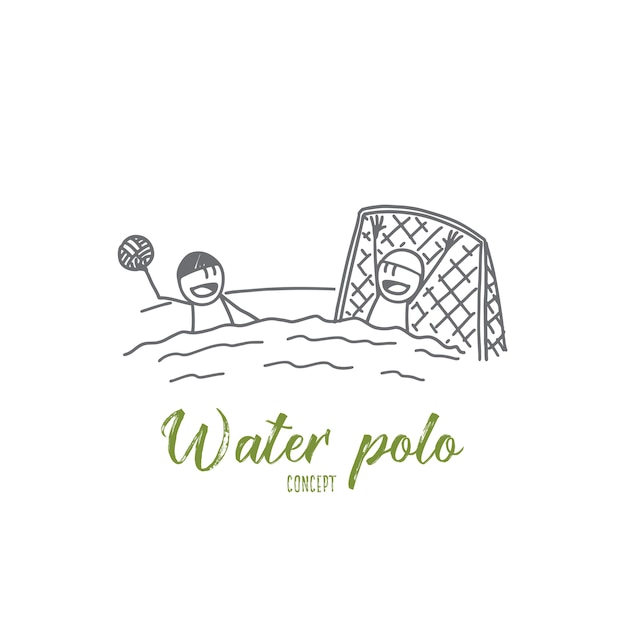 Waterpolo concept illustratie