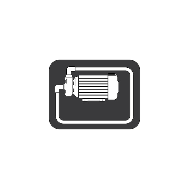 Waterpomp machine pictogram vector illustratie ontwerpsjabloon