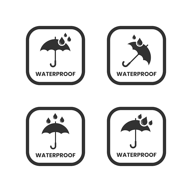 Vector waterproof icon vector or water resistant signs vector elements