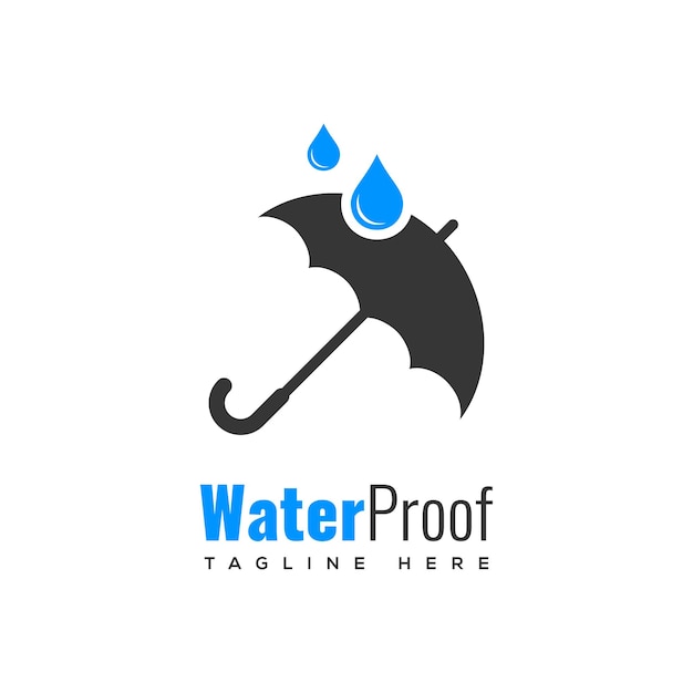 Waterproof logo design vector illustration