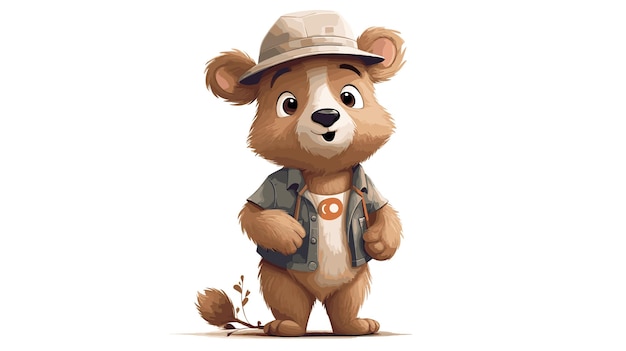 waterverf beer illustratie bos dieren illustratie voor kinderen