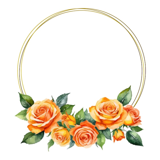 Waterverf bloemen frame achtergrond