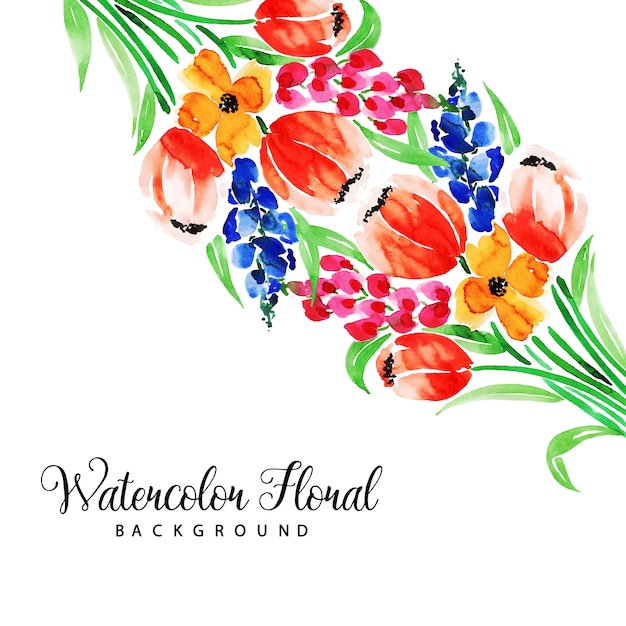 Waterverf Bloemen Multifunctionele Achtergrond